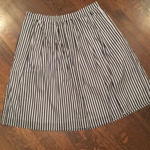 J Crew striped midi skirt with pockets 10